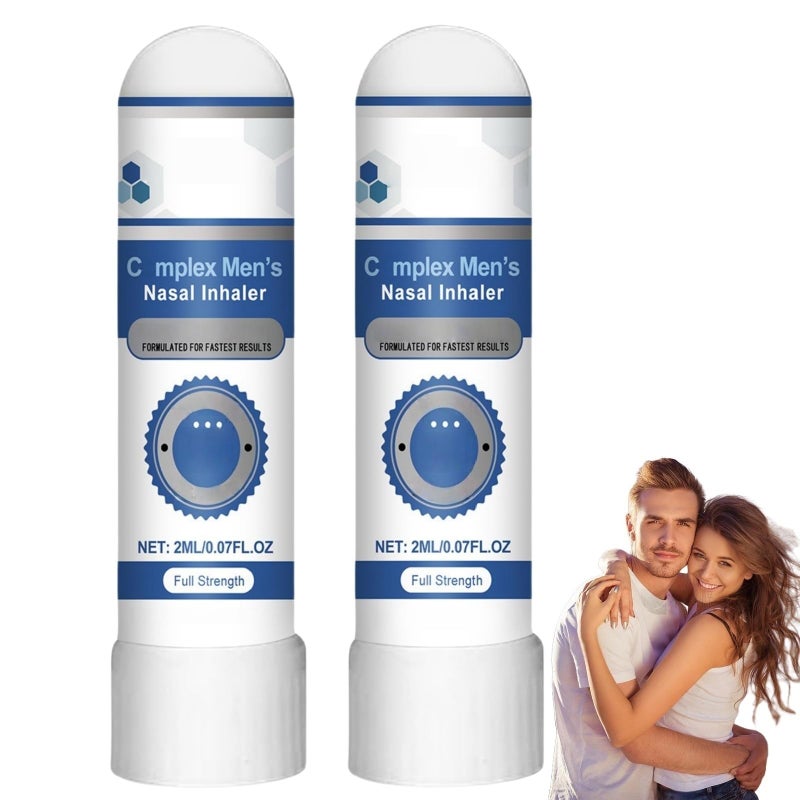 2 PCS Compl/ex Men's Nasal Inhaler,Mens/tick Nasal Inhaler,Nasal Inhaler Stick for Men-Refreshing Body Care & Energy Boosting,Portable Inhaler for Instant Vitality